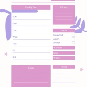 Digital K-Beauty Planner (Editable PDF)